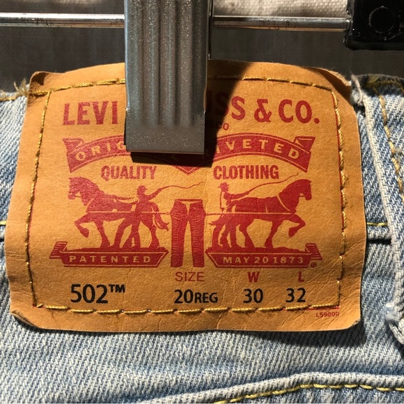 Mens Levi’s light wash style 502 regular taper jeans great condition 30 x 32 - Picture 7 of 10